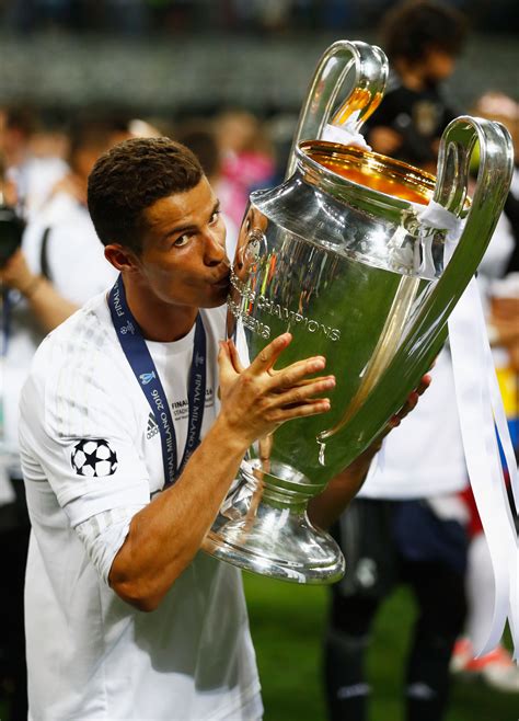 Cristiano Ronaldo with UEFA Champions League trophy